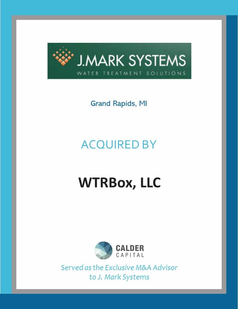 J. Mark Systems of Grand Rapids, MI Acquired by WTRBox, LLC
