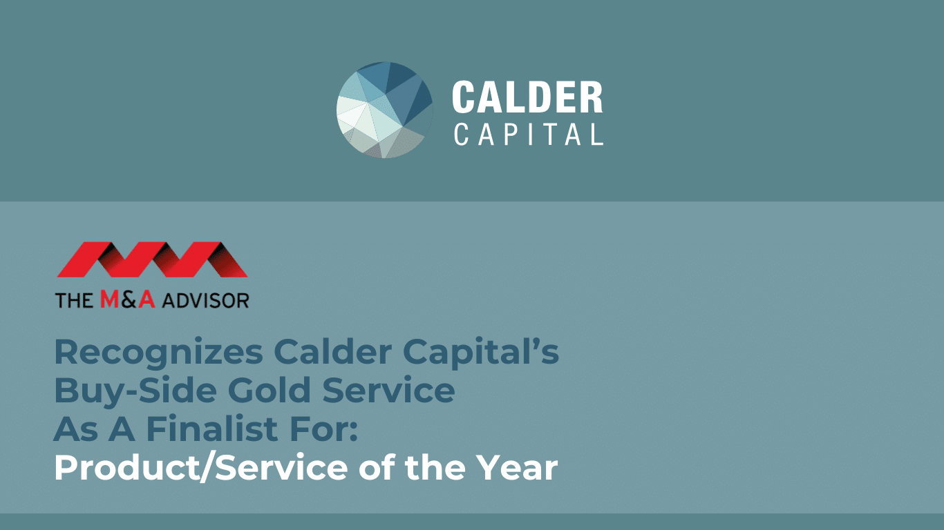 Calder Capital’s Buy-Side Gold Service Named Finalist for Product/Service of the Year at 23rd Annual M&A Advisor Awards